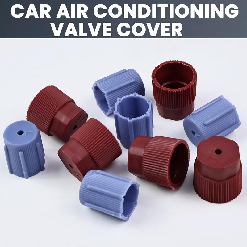 Cranviech 10 Pcs Conditioning Valve Covers, A/C Cap 13mm Low Side and 16mm High Side Air Conditioning Service AC System Port Caps, Suitable for Most Cars - Image 5